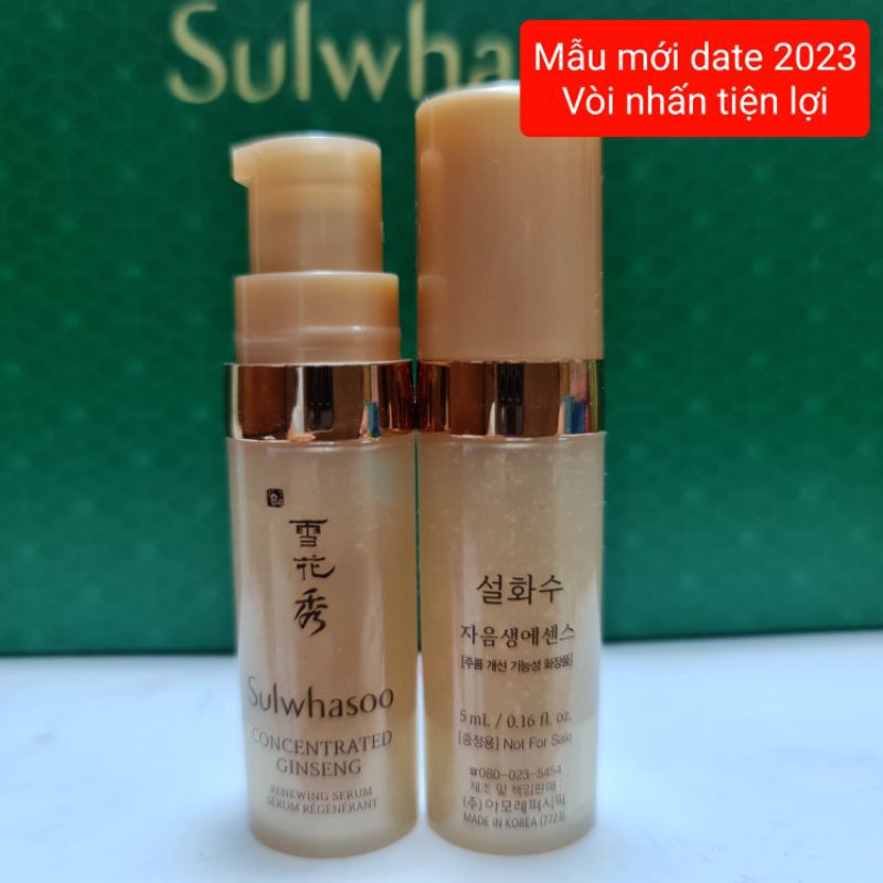 Tinh chất nhân sâm chống lão hóa, cải thiện nếp nhăn Sulwhasoo Concentrated Ginseng Renewing Serum(5ml)