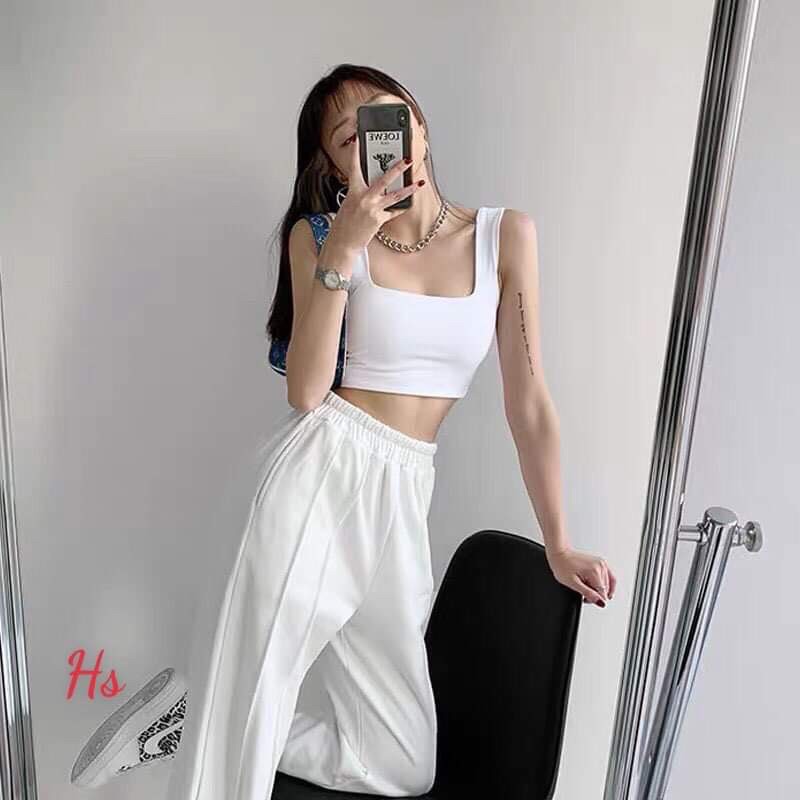 Áo croptop 3 lỗ cổ vuông HS23