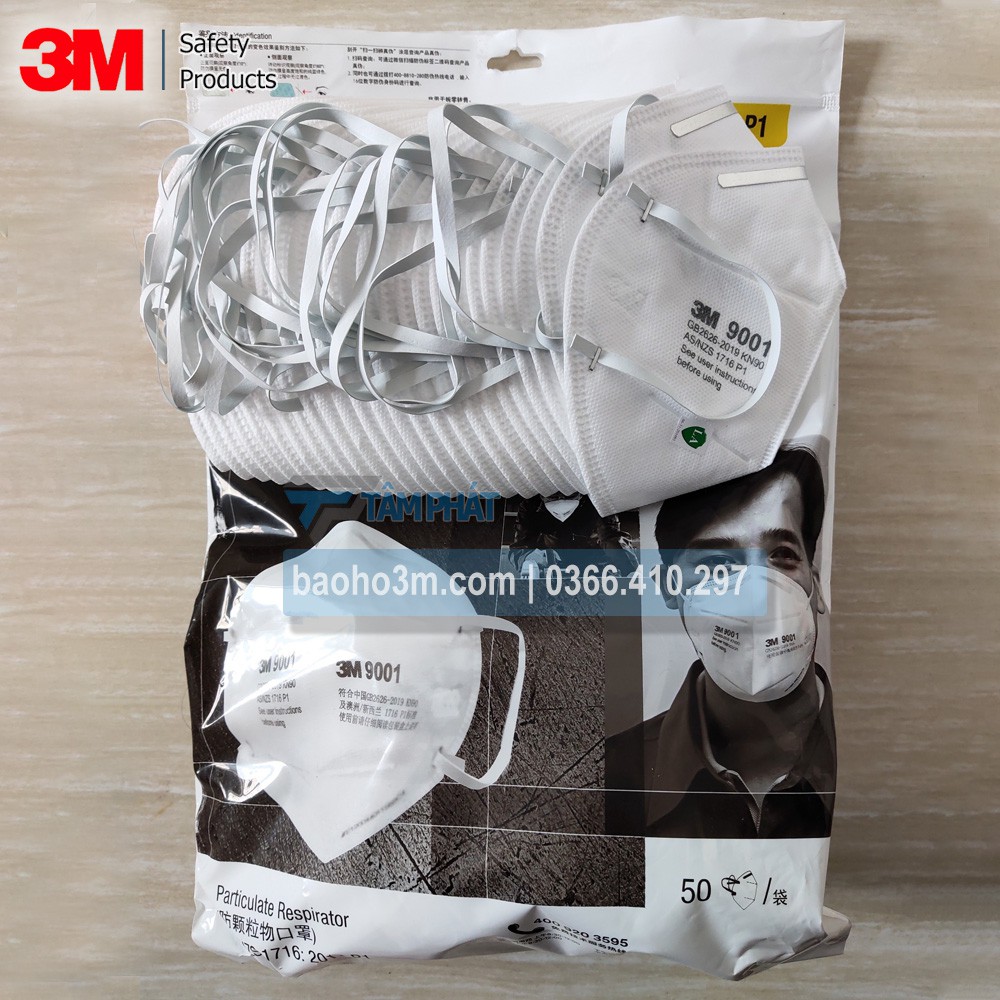 [CHÍNH HÃNG] 10 cái khẩu trang chống bụi 3M 9001 trắng | BigBuy360 - bigbuy360.vn