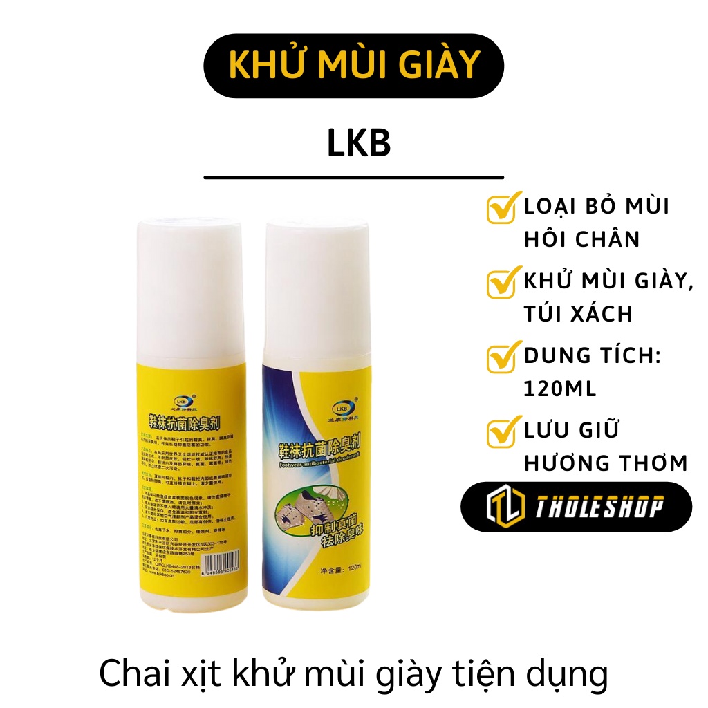 Khử Mùi Giày - Chai Xịt Khử Mùi Hôi Chân, Tạo Mùi Thơm Và Lưu Giữ Hương Thơm 120ml 5394
