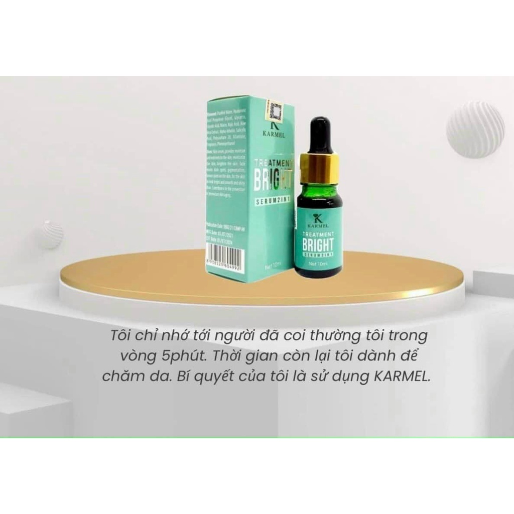 Bộ đôi serum detox mờ thâm nám mụn sáng da Treatmen Bright Kamel hàng chính hãng