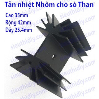Tản nhiệt Nhôm PCB cho sò Than To-3P 35x42x25.4mm