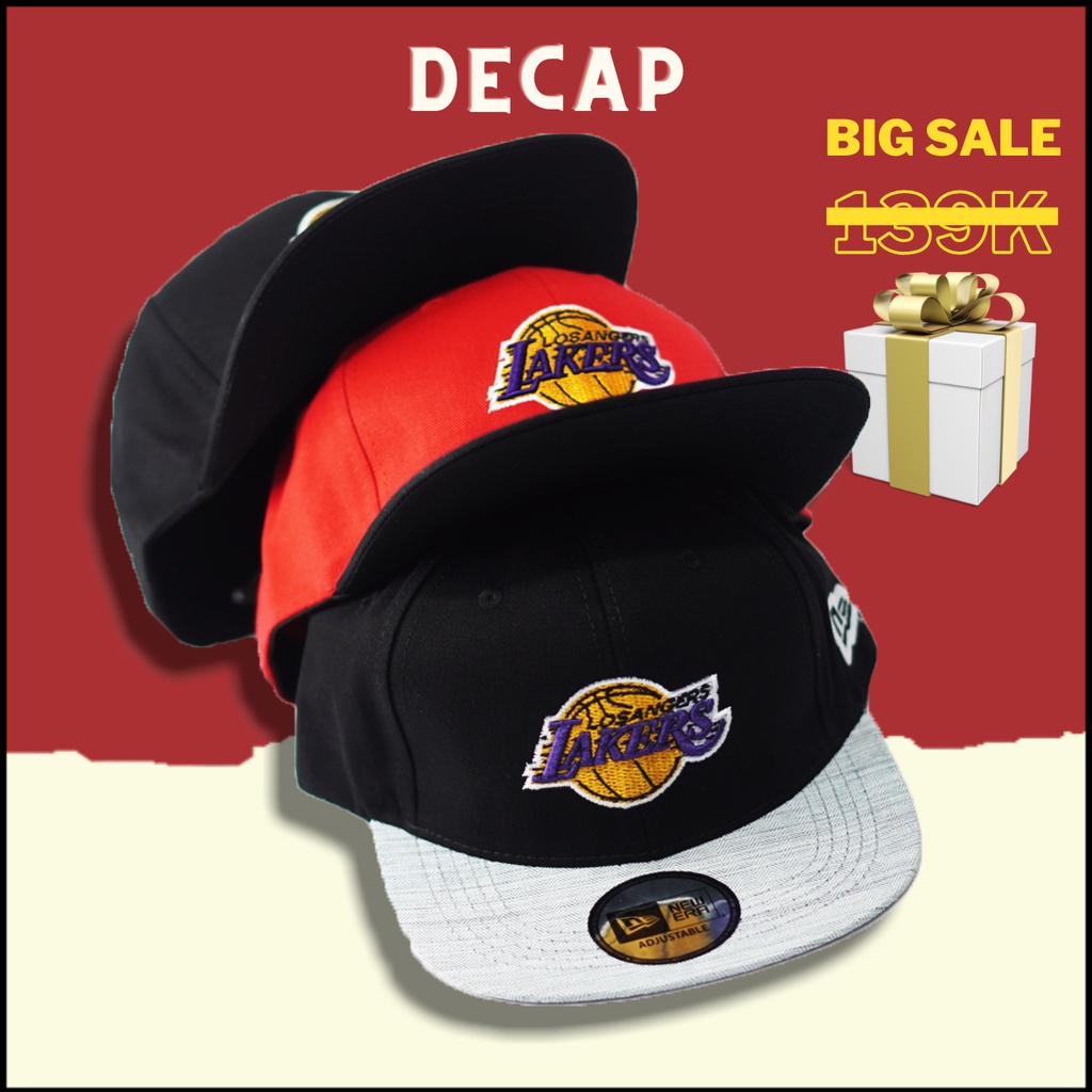 Mũ lưỡi trai nam nữ, nón kết unisex ulzzang chất vải kaki snapback hiphop kiểu logo Lakers |DECAP SHOP