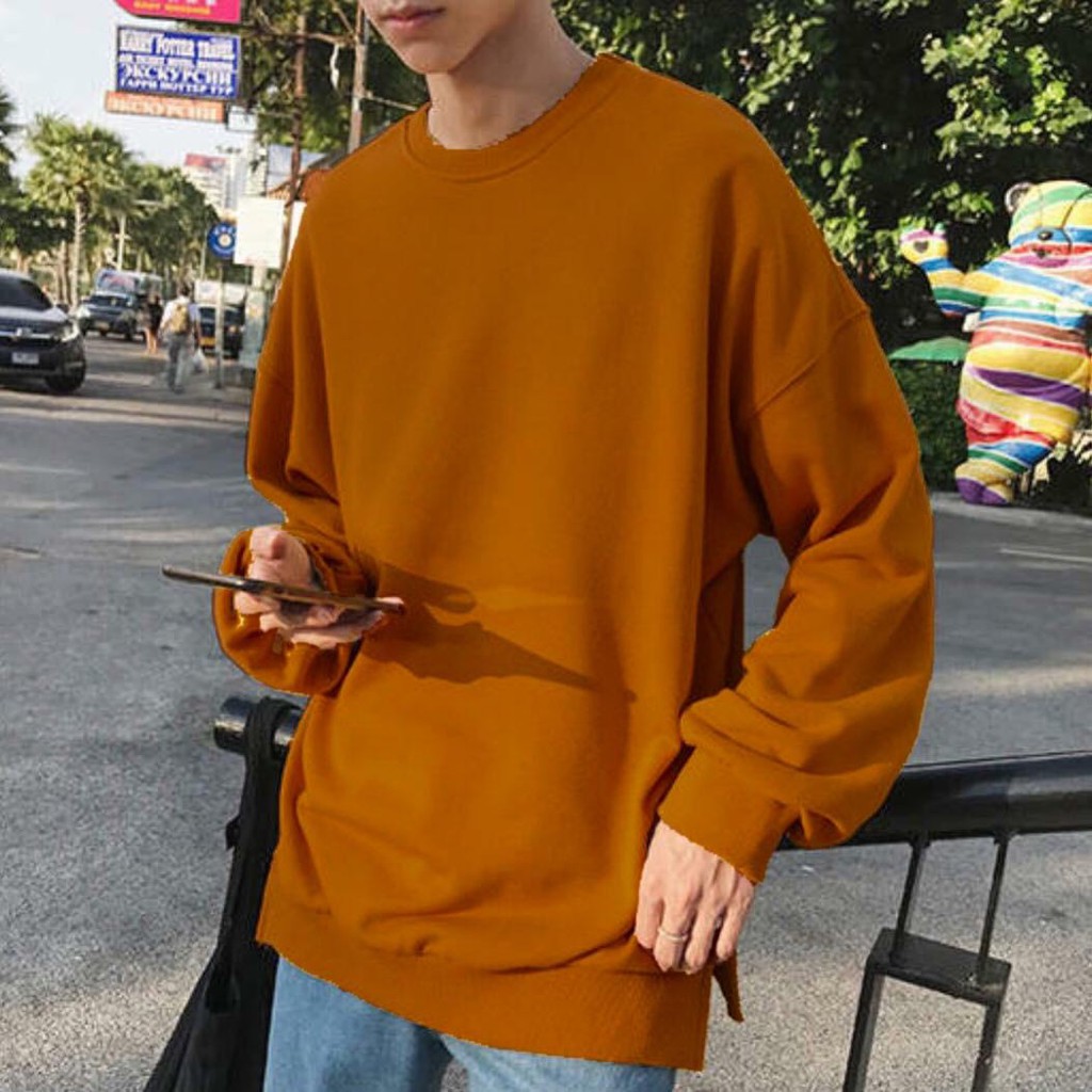 ÁO HOODIE CỔ TRÒN TRƠN, CHẤT THUN NỈ THỜI TRANG BTQ989