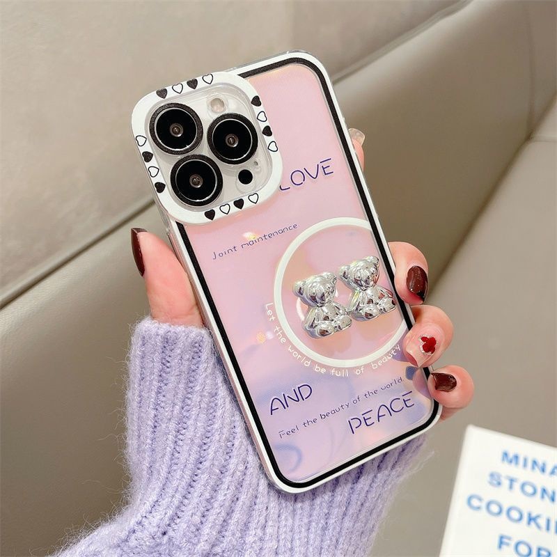 Ốp Điện Thoại Hình Gấu 3D Chống Sốc Cho iPhone 12 13 11 Pro Max X Xs Max Xr