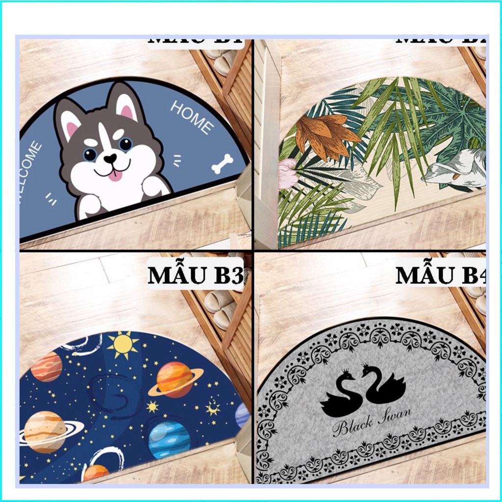 THẢM LAU CHÂN❤️THẢM CHÙI CHÂN BÁN NGUYỆT 3D CAO CẤP
