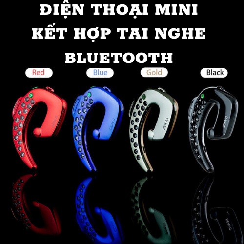 Tai nghe Bluetooth SERVO - Điện thoại mini - Thiết kế tích hợp điện thoại di động nhỏ thông minh - pin sử dụng lâu