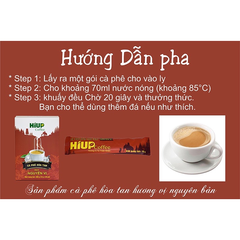 1 gói cà phê sữa Hiup 16g/ An Thái 18g