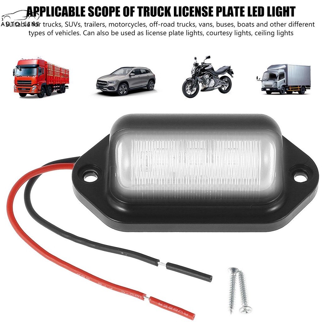 2 Đèn LED 6 Bóng 12V / 24V 6 Bóng Chống Nước Gắn Biển Số Xe Hơi Xe Tải SHOPCYC3357
