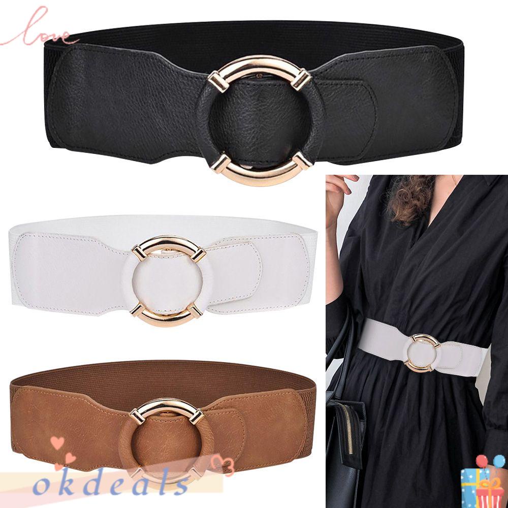 Thắt Lưng Co Giãn Trang Trí Quần Áo|Thắt Lưng Khóa Tròn Tinh Tế