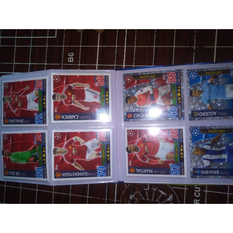 Thẻ cầu thủ bóng đá 2015/16 UCL size Poca Match Attax thẻ in custom ST STORE CARD