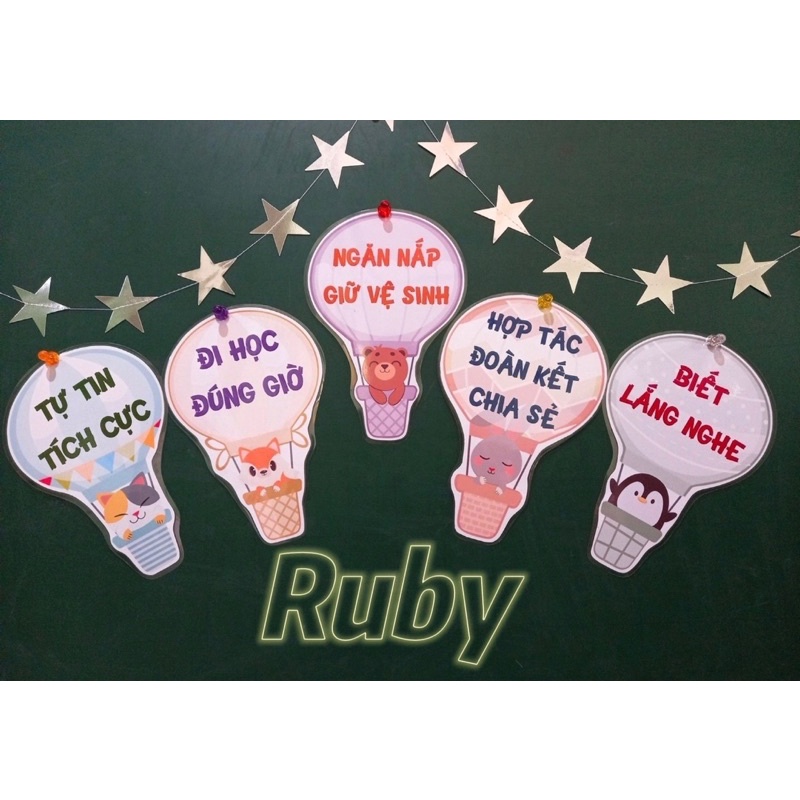 Nội quy lớp mẫu rời - Đồ dùng dạy học Ruby