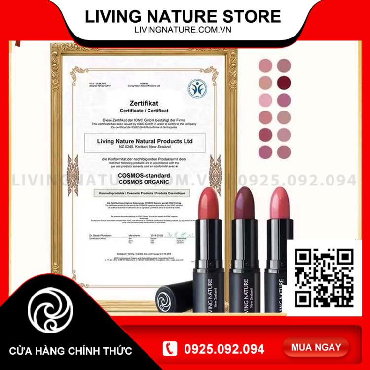 [Official Store] Son môi organic Living Nature - Màu đỏ cam Wild Fire 11