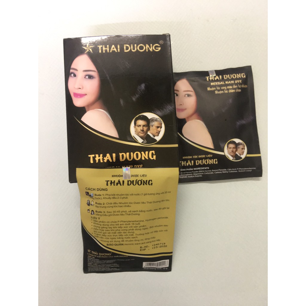 COMBO HỘP 5 GÓI NHUỘM TÓC THÁI DƯƠNG - CHÍNH HÃNG