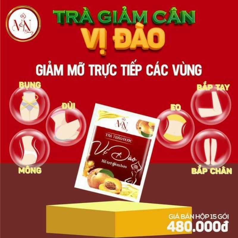 Trà đào thảo dược giảm cân x ba  hộp 15 gói - ảnh sản phẩm 5