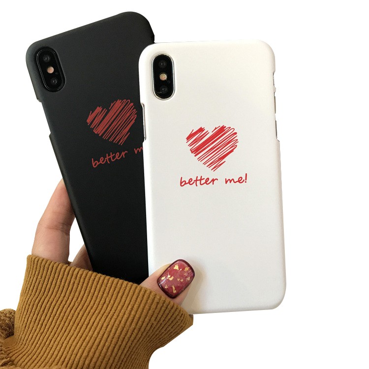 iPhone 5s SE 6 6s 7 8 Plus X Xs Max XR Phone Case Heart Better me Cover Casing