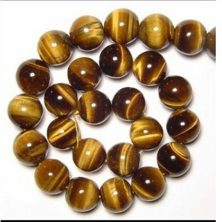 Hạt Đá Mắt Hổ Nâu Đất - Mệnh Thổ, Kim