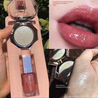 FENTY BEAUTY BY RIHANNA ✨ Tách set son và highlighter Diamond Bomb / Bomb Baby Mini Lip And Face Set