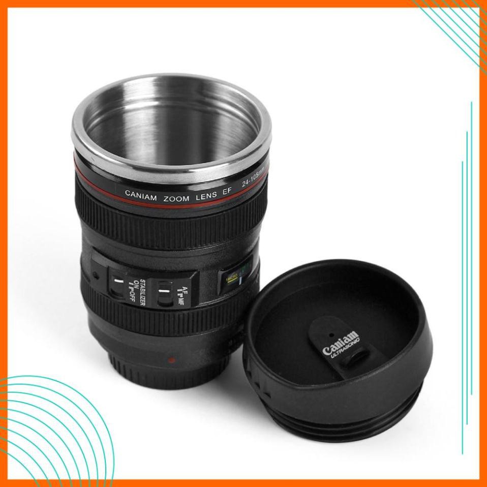 Ly Giữ Nhiệt CaFe - Cốc Giữ Nhiệt CaFe Hình Ống Kính Lens Máy Ảnh