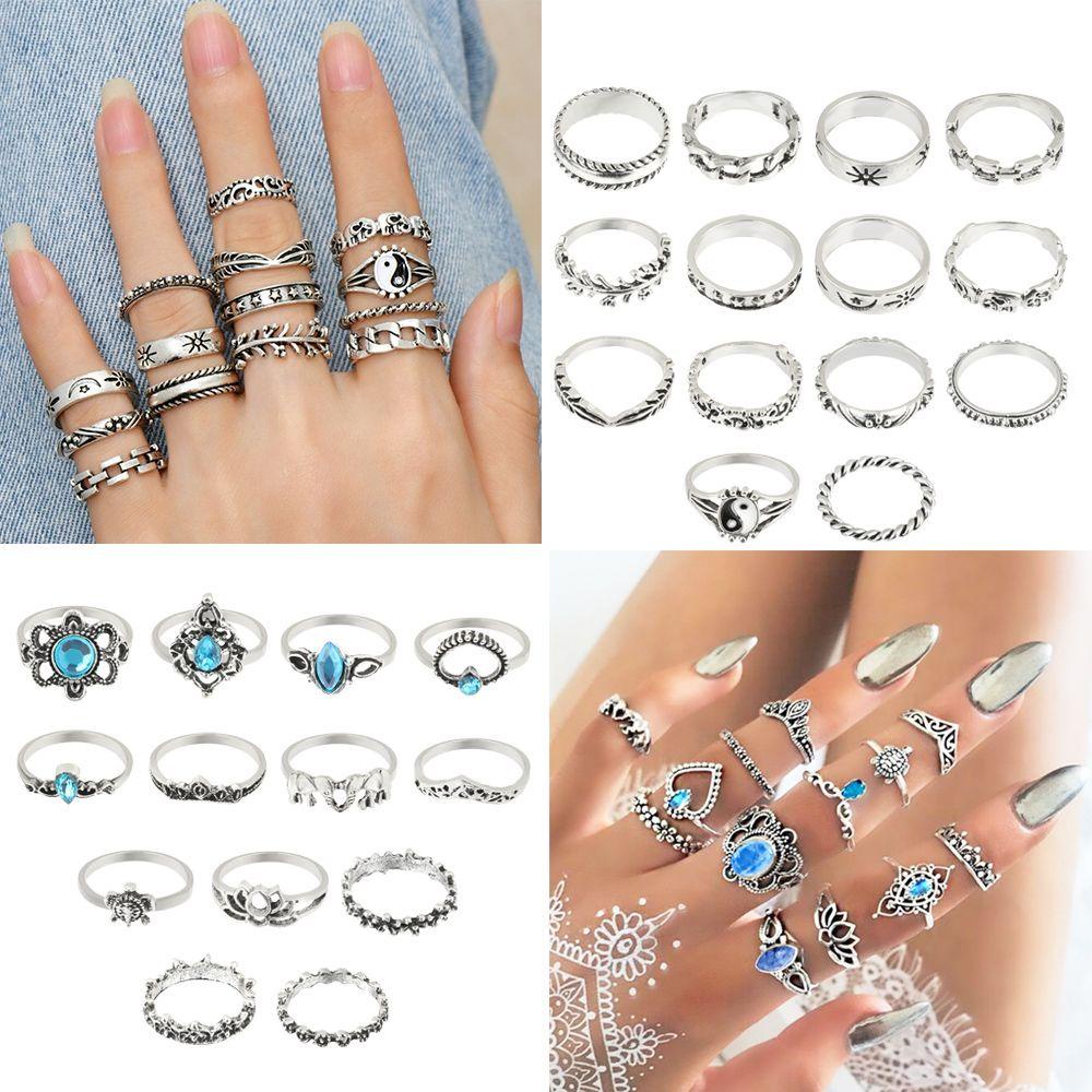 Nhẫn Hình Trái Tim Phong Cách Gothic Punk Cổ Điển