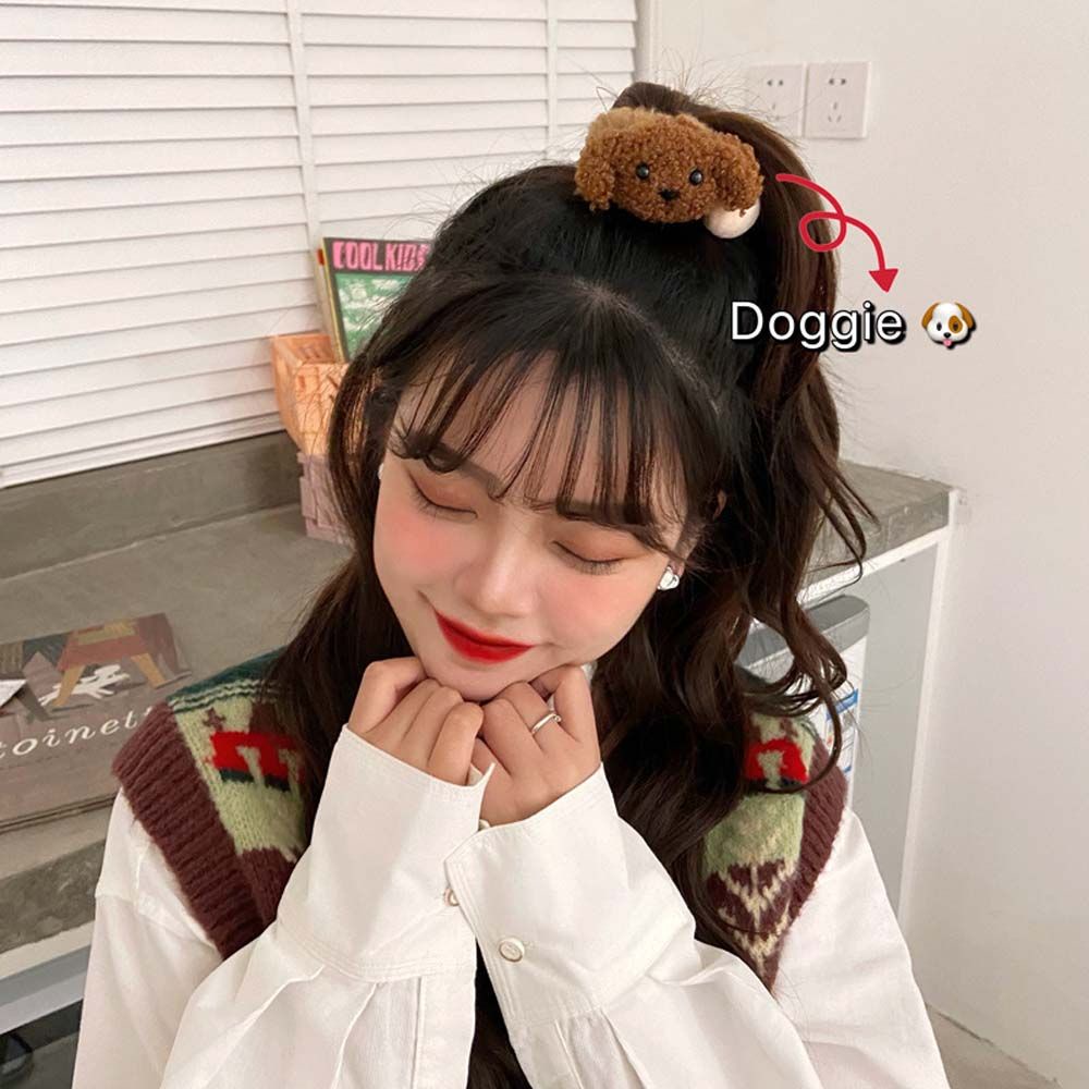 Dây buộc tóc co giãn hình búp bê chó con cỡ lớn 2LIFE cho nữ