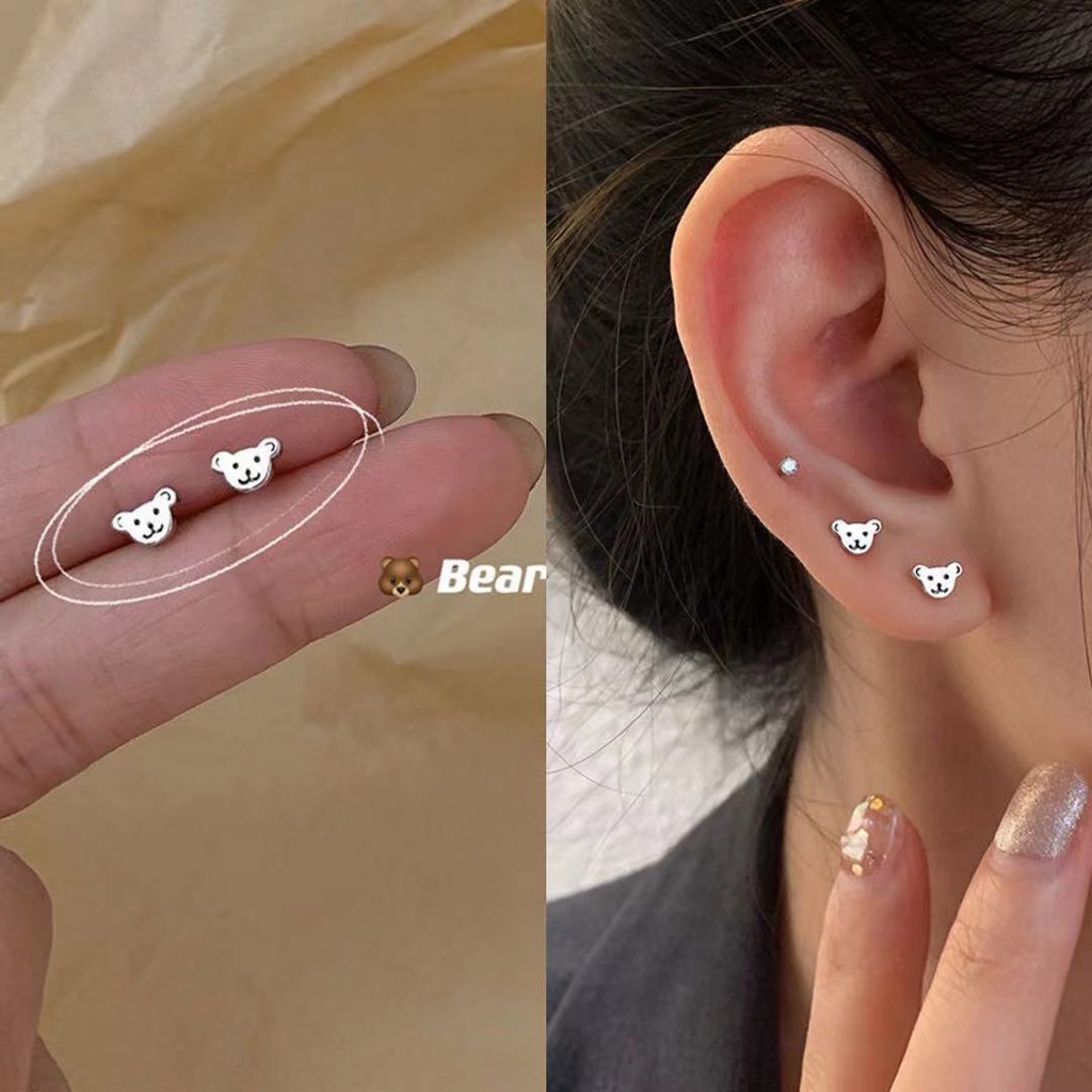 Bông tai hình gấu nhỏ xinh xắn thời trang cho nữ