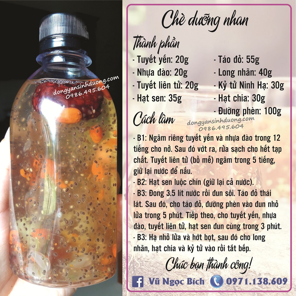 Set chè dưỡng nhan bổ dưỡng, thanh mát (nấu được 10 chai 350ml) | BigBuy360 - bigbuy360.vn