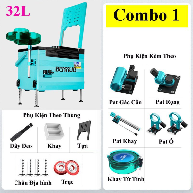 Thùng Câu Đài BENNUO, Thể Tích 32L CỨNG CÁP ĐẲNG CẤP ĐẾN TỪNG CHI TIẾT -TH-28