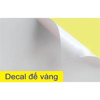 Xấp Giấy decal A4 đế vàng mặt nhám