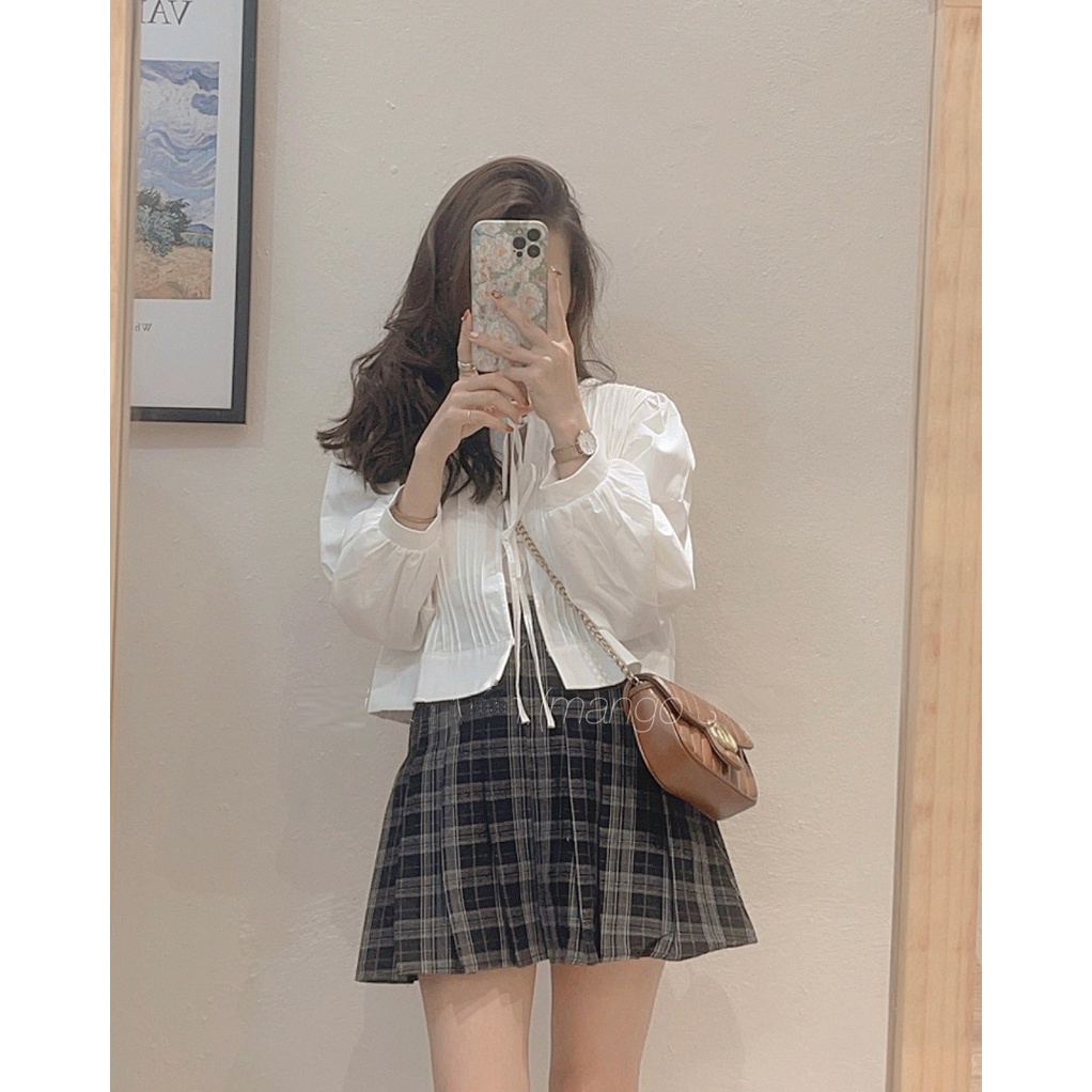 Áo sơ mi bèo xếp ly buộc nơ ( ảnh thật chụp kèm ) | BigBuy360 - bigbuy360.vn