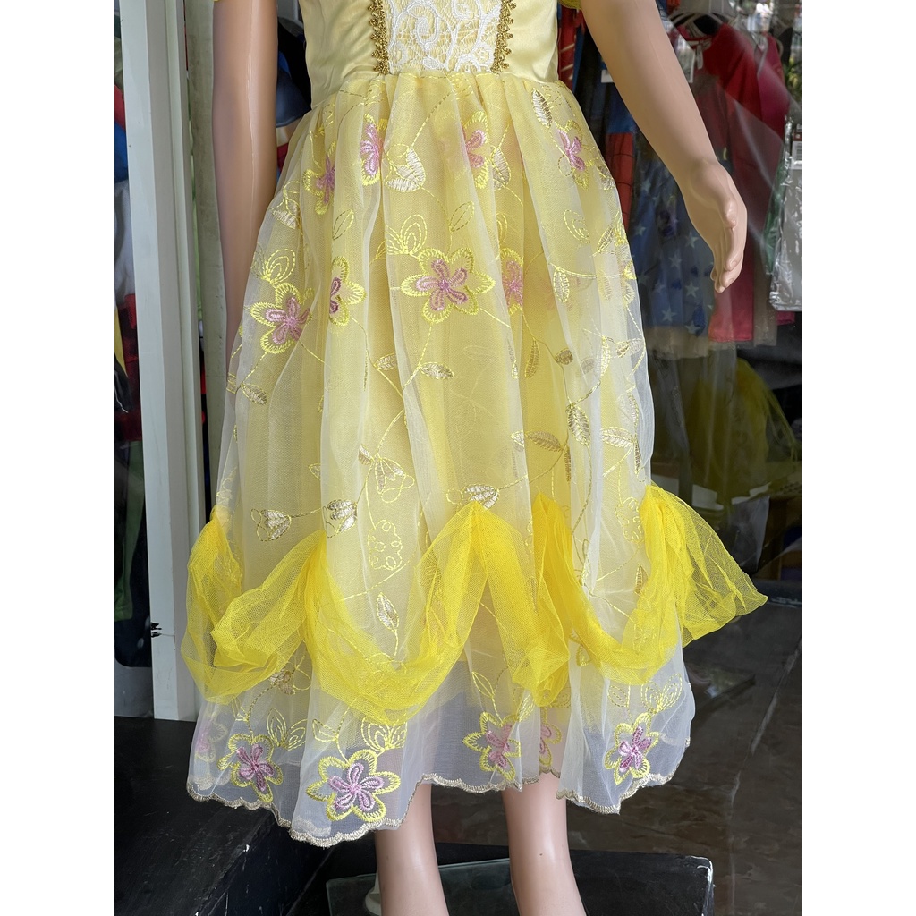 HM1092 Đầm Hóa Trang Công Chúa Belle Q03 Phim Người Đẹp Và Quái Vật Cho Bé Gái