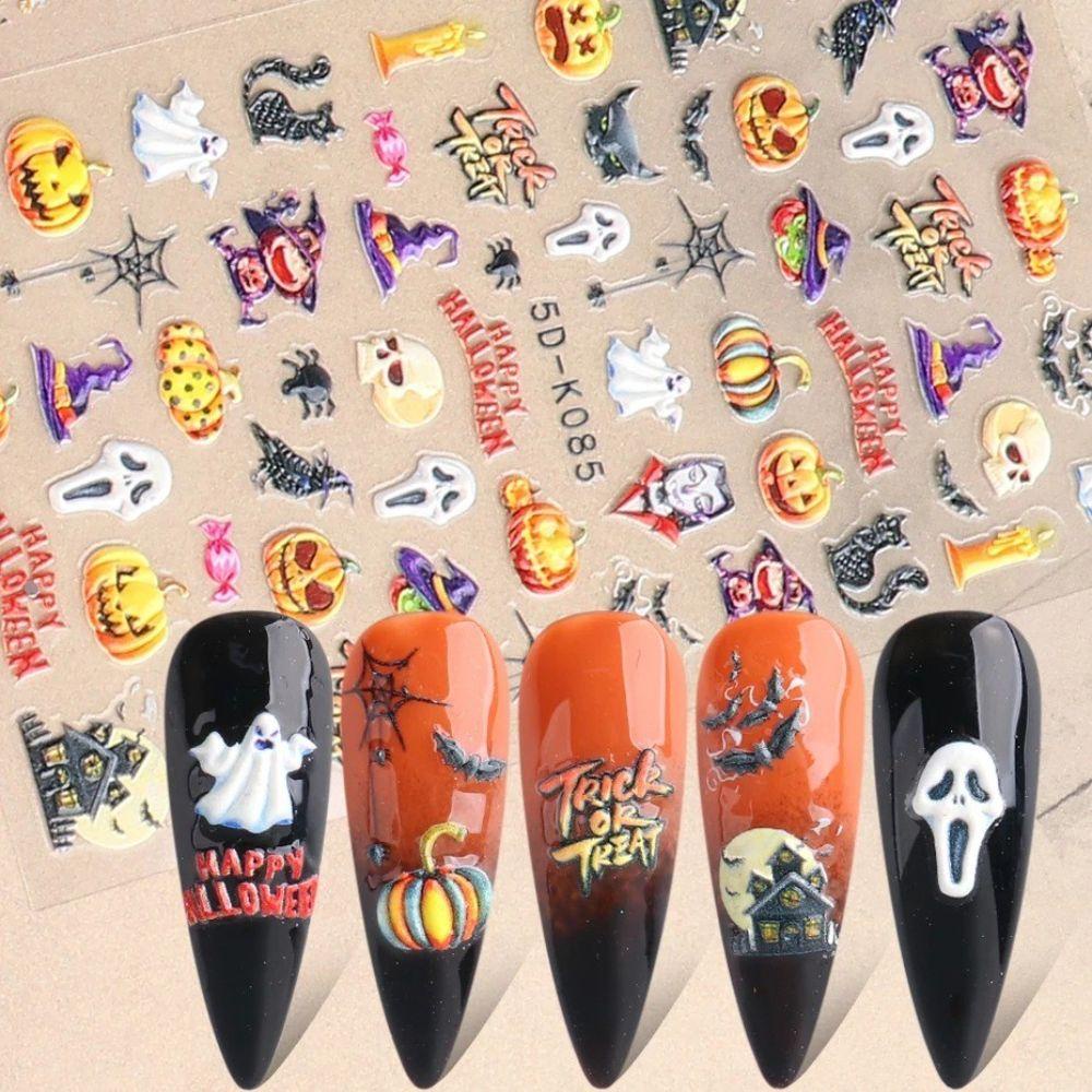 Miếng Dán Trang Trí Móng Tay Họa Tiết Halloween Xinh Xắn