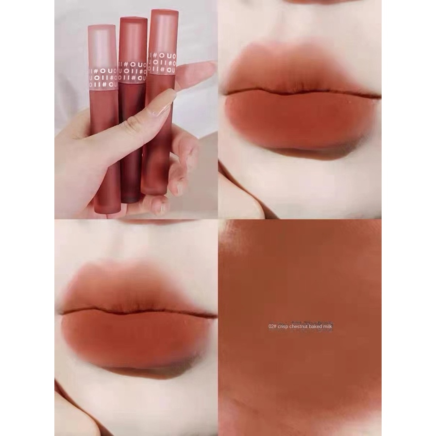 Ouoii] ® Son Môi Dưỡng Ẩm Mềm Mịn Tự Nhiên Màu Lì