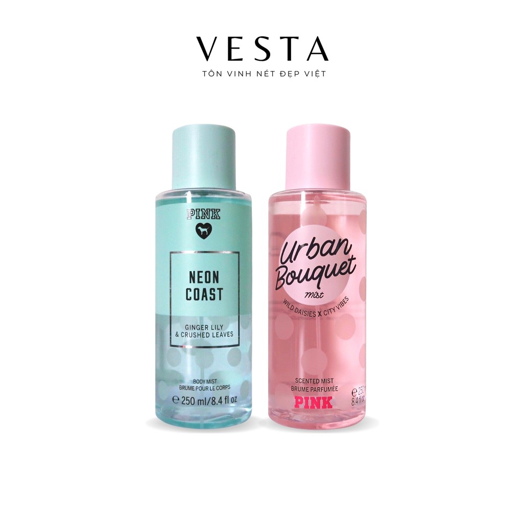 Nước hoa nữ body mist - xịt thơm body toàn thân pink Victoria's Secret 250ml