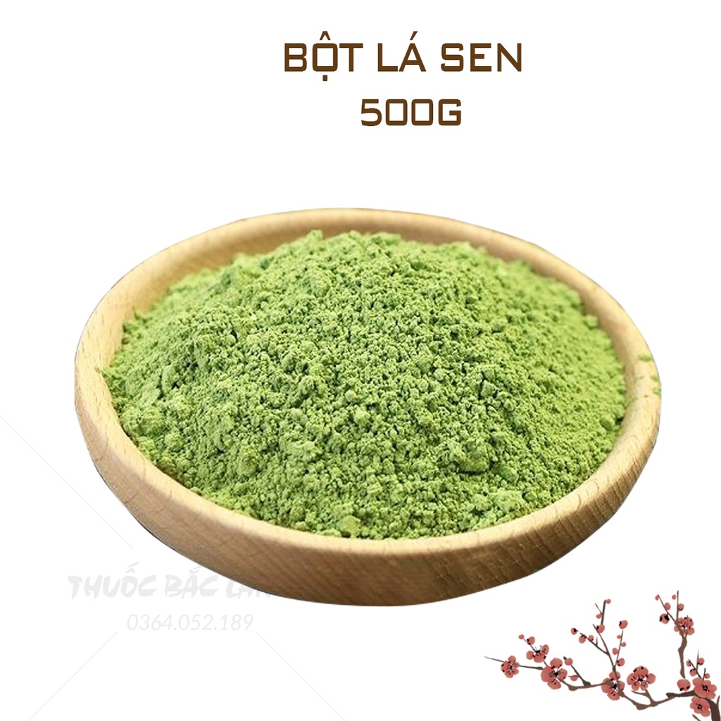 Bột lá sen nguyên chất 500g (Hỗ trợ giảm mỡ máu, kiểm soát cân nặng, an thần, stress)
