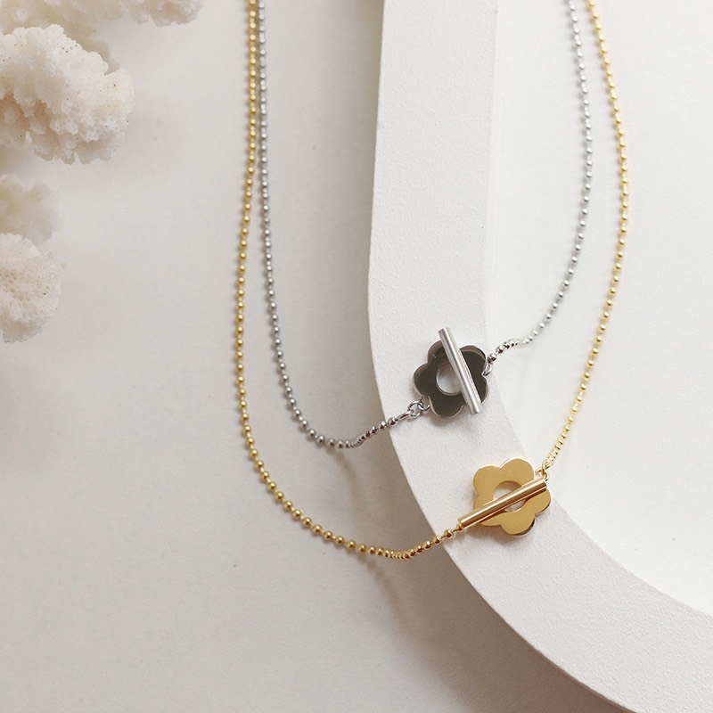 Dây Chuyền Titan Nữ Mặt Hoa Rỗng ERASHOP 079988 - Cá Tính, Vintage, Phụ Kiện Giá Rẻ