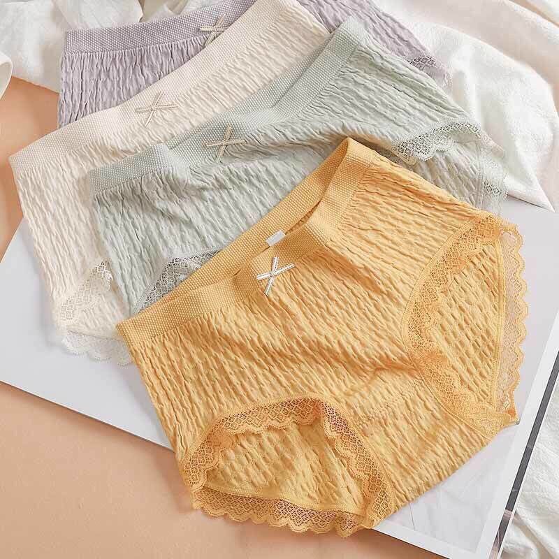 Hộp 5 quần lót cotton nhăn co giãn thoáng mát 665