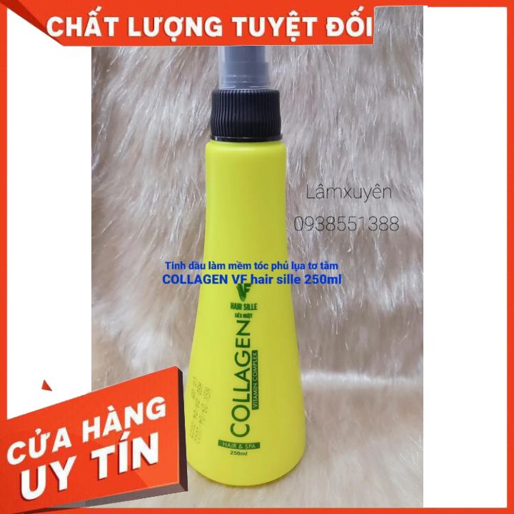 TINH DẦU LÀM MỀM TÓC PHỦ LỤA TƠ TẰM COLLAGEN VF HAIR SILLE 250ML   cải thiện khô xơ, hư tổn ,nuôi dưỡng tóc