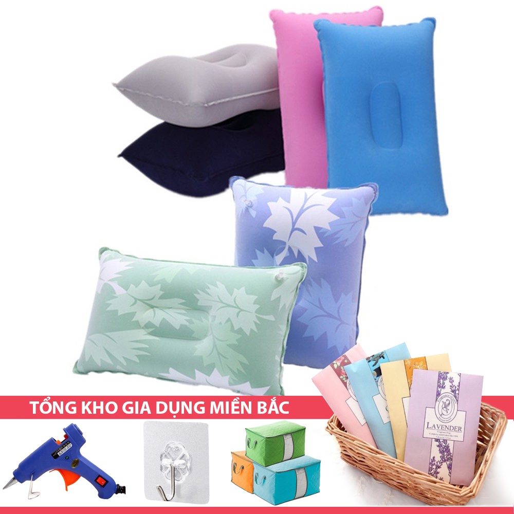Gối Hơi Nằm Ngủ Văn Phòng - Kiểu Thẳng G6 - Gối Hơi Du Lịch Tựa Lưng Cắm Trại - Kê Cổ Đi Máy Bay