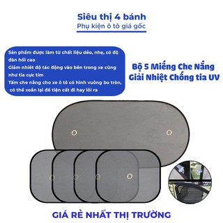 Bộ 5 miếng che nắng ô tô, Bạt chắn nắng o to từ bên trong chống nắng tránh tia UV  loại dày