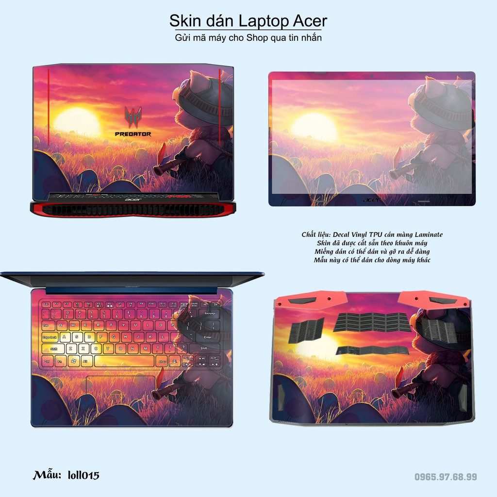 Skin dán Laptop Acer in hình Liên Minh Huyền Thoại _nhiều mẫu 2 (inbox mã máy cho Shop)