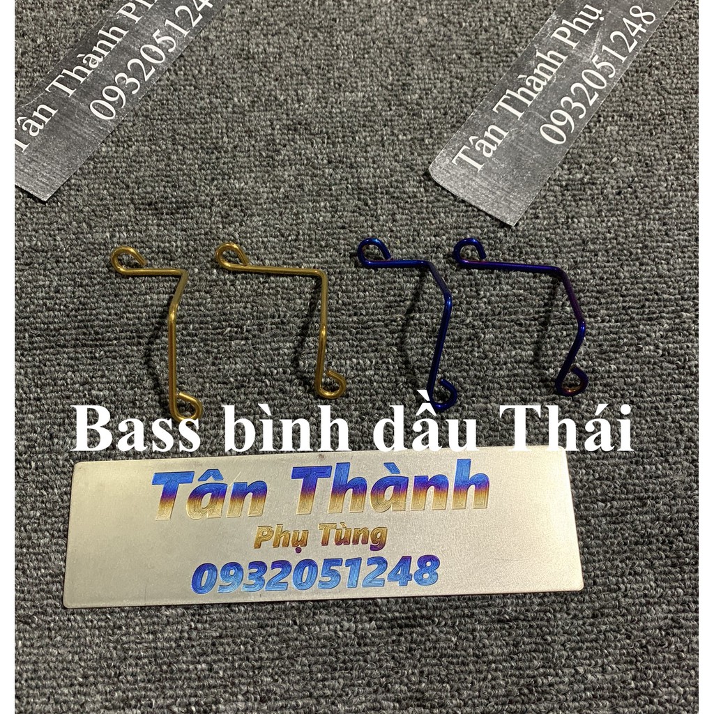 Bass/pát gắn bình dầu rời xanh titan, vàng hàng Thái