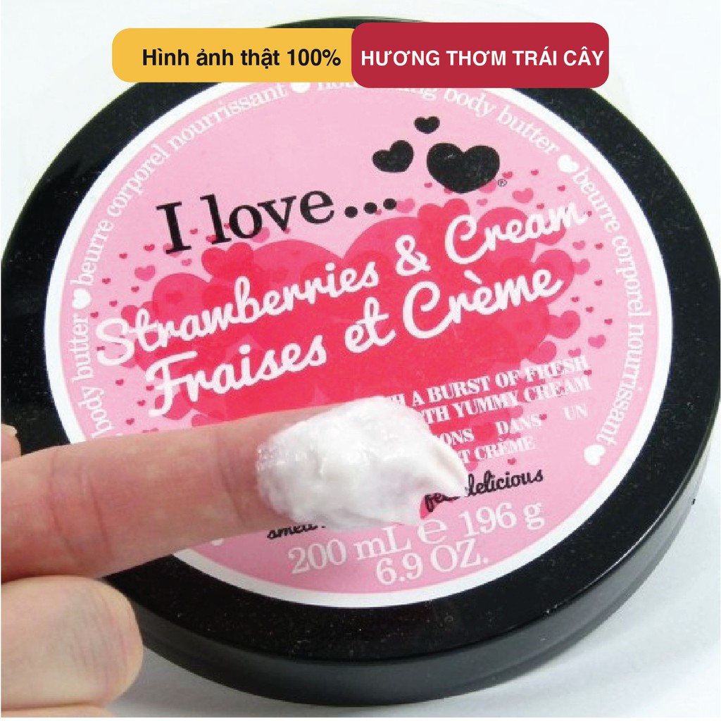 Kem dưỡng thể body I Love Raspberry &amp; Blackberry Nourishing Body Butter 200ml hũ siêu to