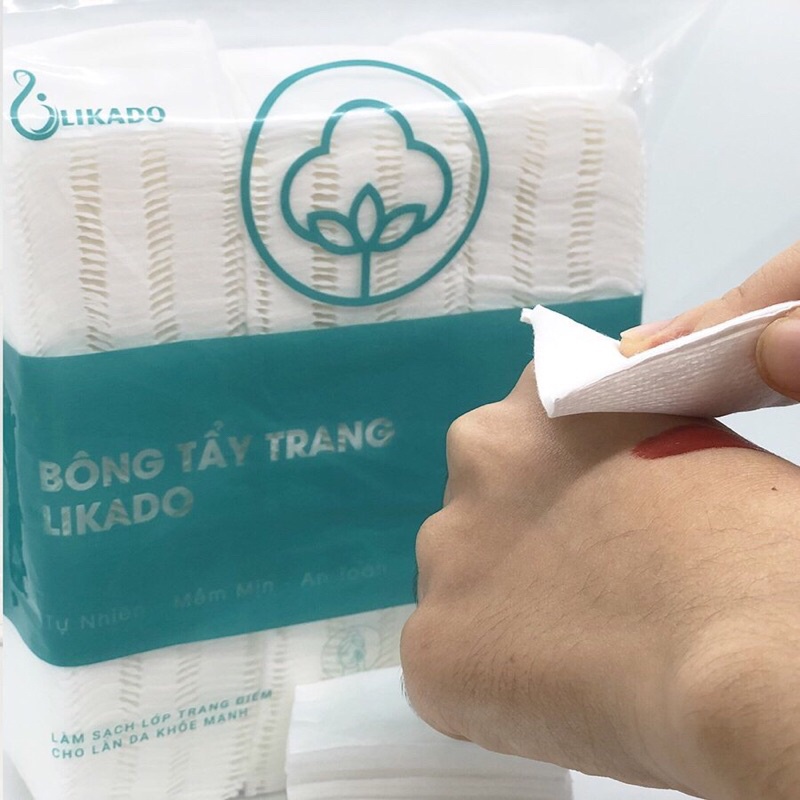 Bông Tẩy Trang 3 Lớp Likado Bịch 222 Miếng An Toàn Cho Da