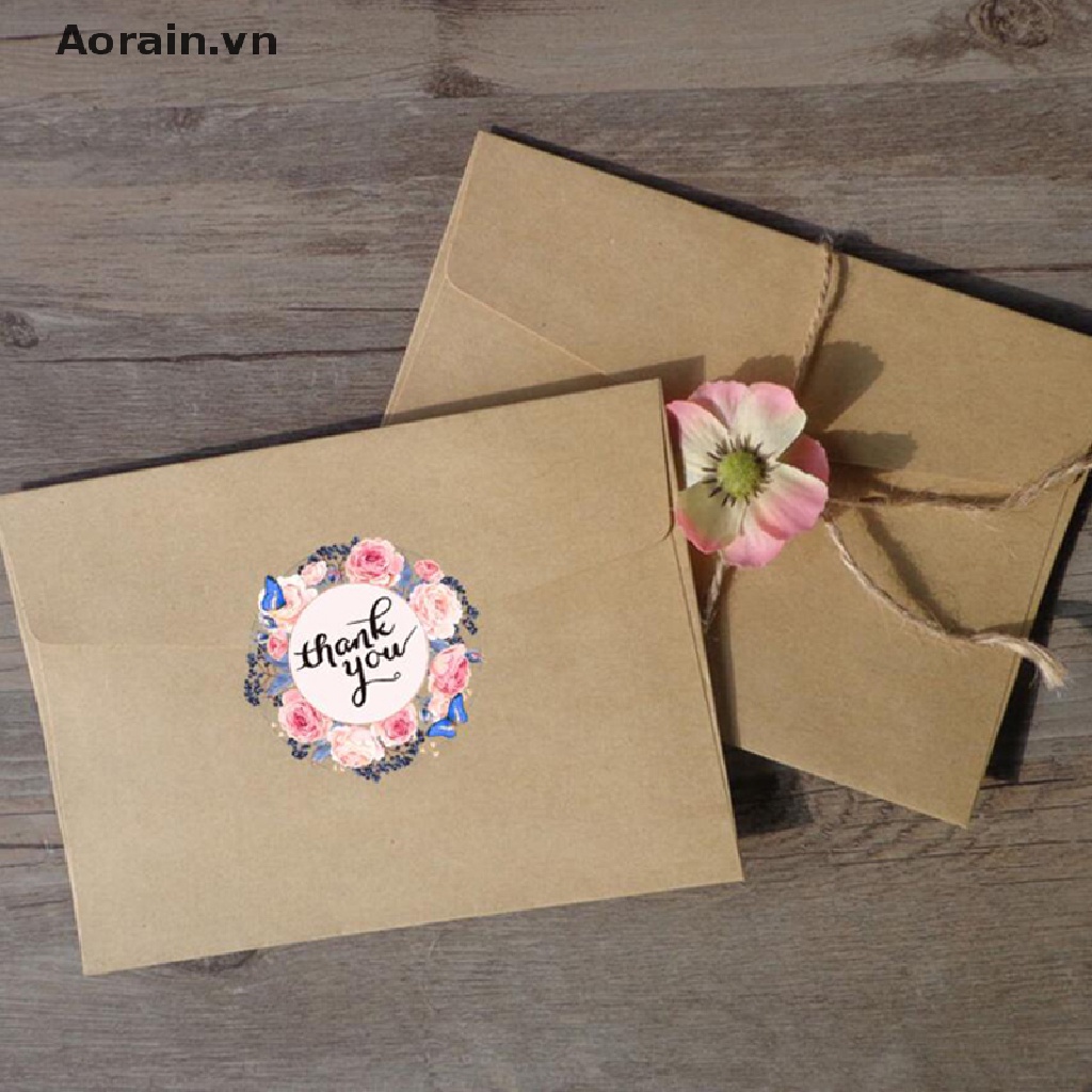 Set 500 Miếng Dán Phong Bì In Chữ Thank You Độc Đáo DIY