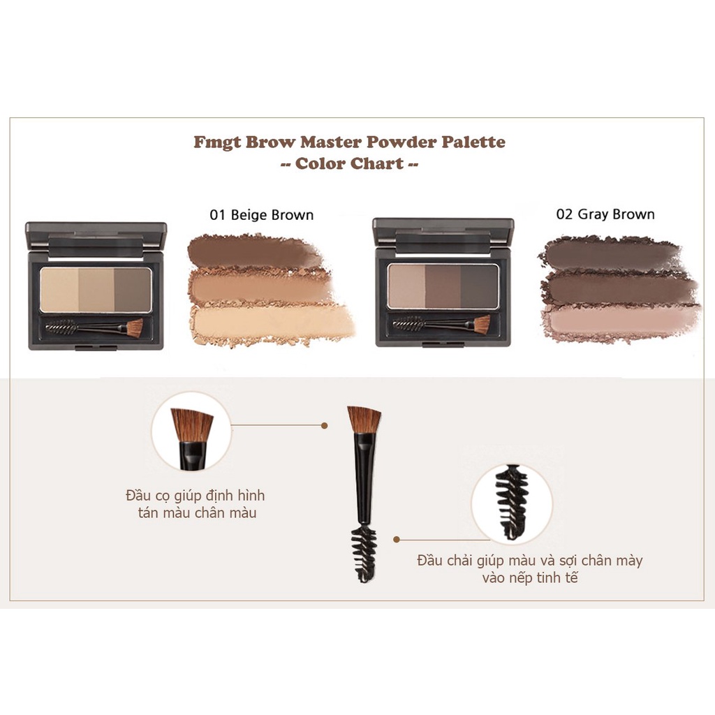 Bột Kẻ Chân Mày 3 Màu Brow Master Powder Palette