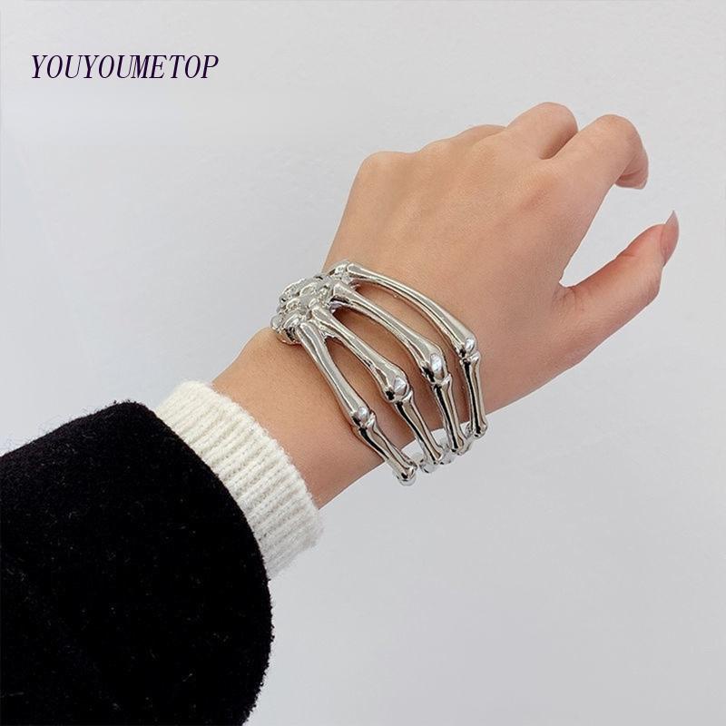 Youyo Vòng Đeo Cánh Tay Thiết Kế Hình Móng Vuốt Đầu Lâu Bùng Nổ Cho Nữ