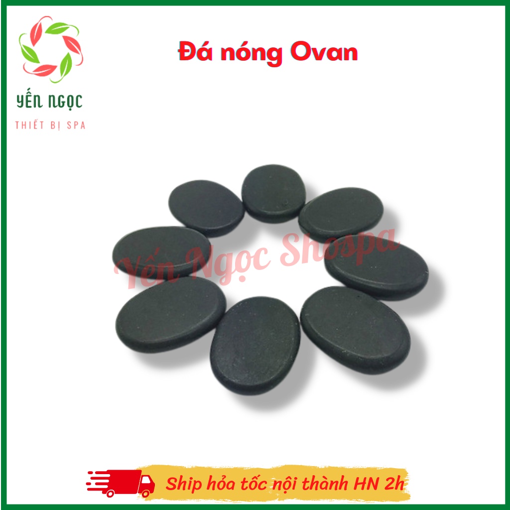 Đá nóng Ovan massage body Size 8x6cm