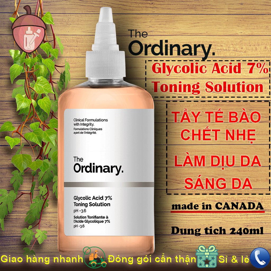 Thanh tẩy tế bào da chết The Ordinary Glycolic Acid (AHA) 7% Toning Solution