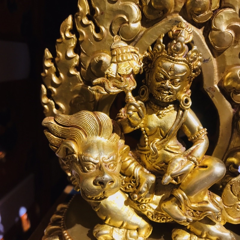 [PHÁP BẢO MINH CHÂU] TƯỢNG TÀI BÀO THIÊN VƯƠNG ĐỒNG NEPAL 17cm - ĐẸP TINH XẢO